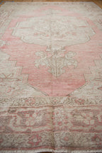 7.5x12 Vintage Distressed Oushak Carpet