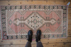 2.5x5 Vintage Distressed Oushak Rug Runner