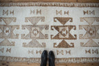 3x11.5 Vintage Distressed Kurd Rug Runner