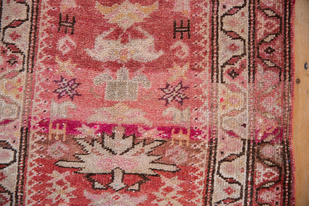 3x13.5 Vintage Distressed Kurd Rug Runner