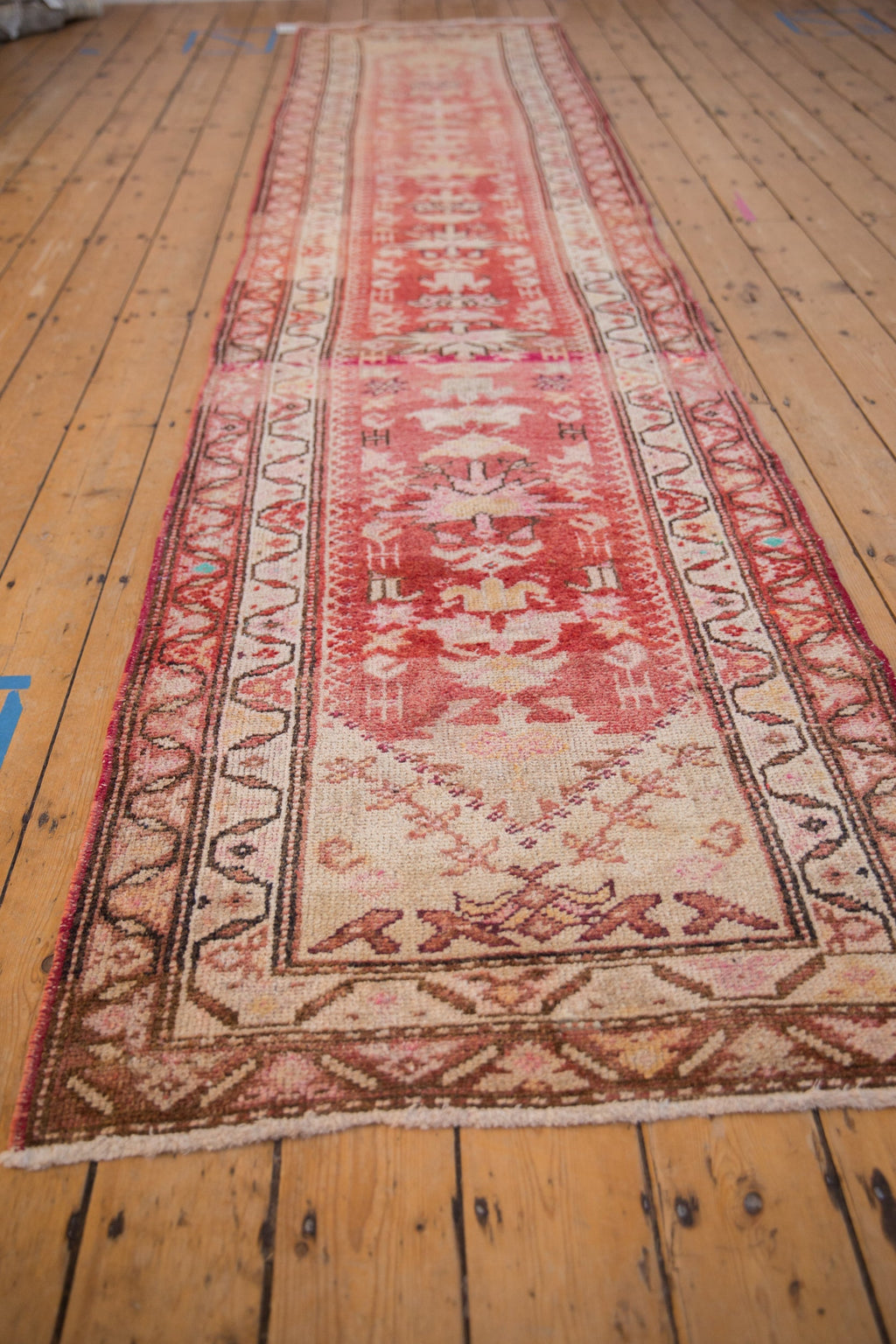 3x13.5 Vintage Distressed Kurd Rug Runner