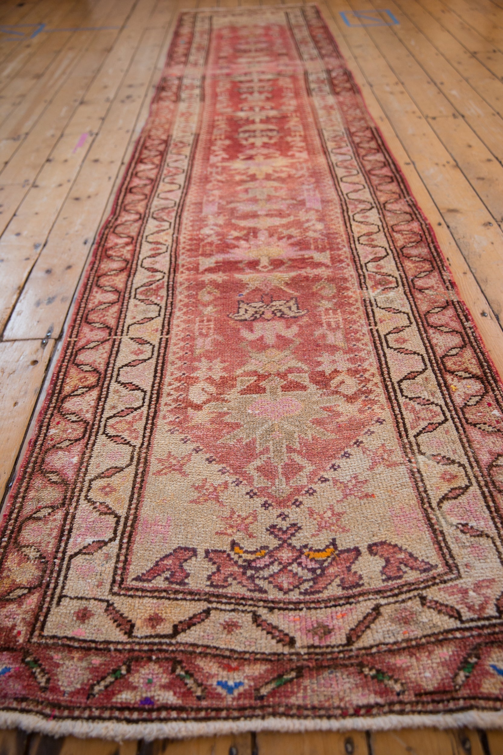3x13.5 Vintage Distressed Kurd Rug Runner
