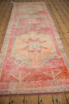 3.5x10.5 Vintage Distressed Kurd Rug Runner