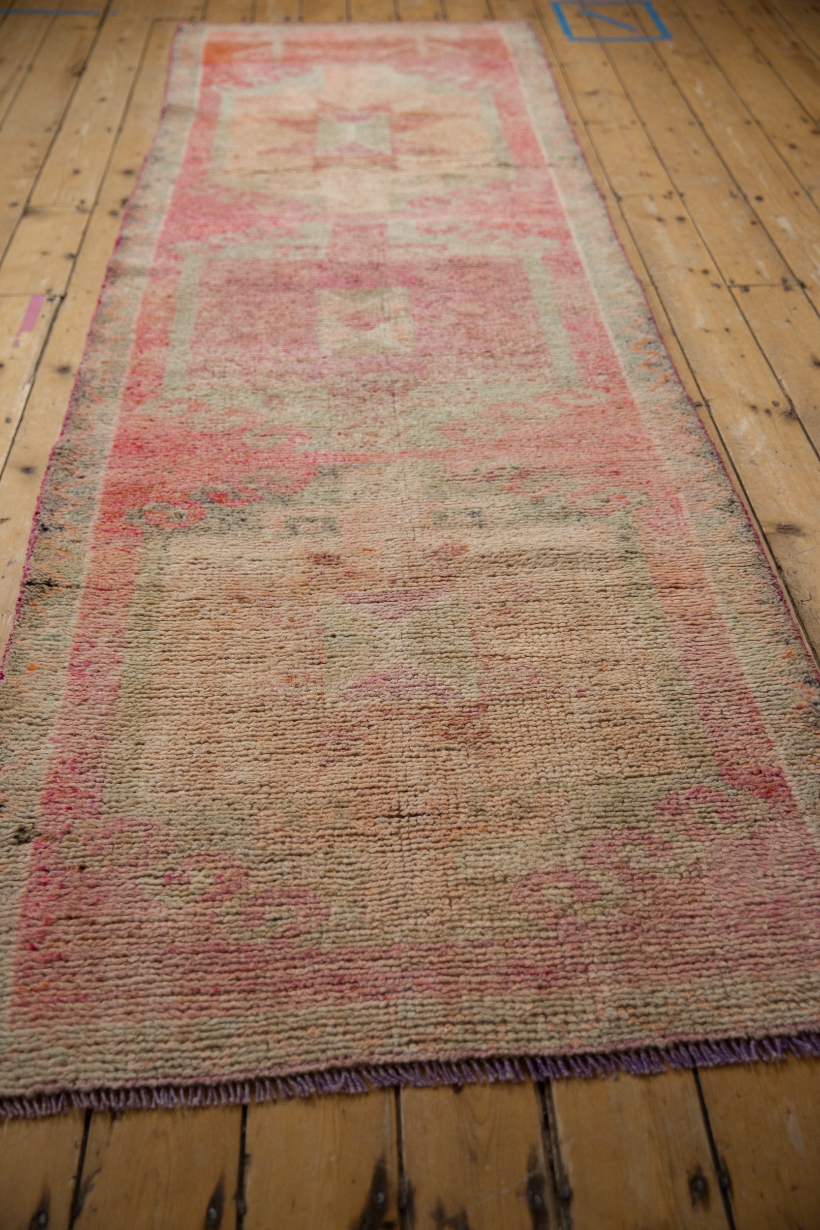 3.5x10.5 Vintage Distressed Kurd Rug Runner