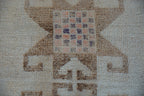3x11.5 Vintage Distressed Kurd Rug Runner