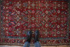 4x5.5 Vintage Kurdish Hamadan Rug