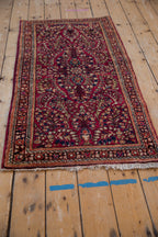 2.5x5 Vintage Fine American Sarouk Rug Runner