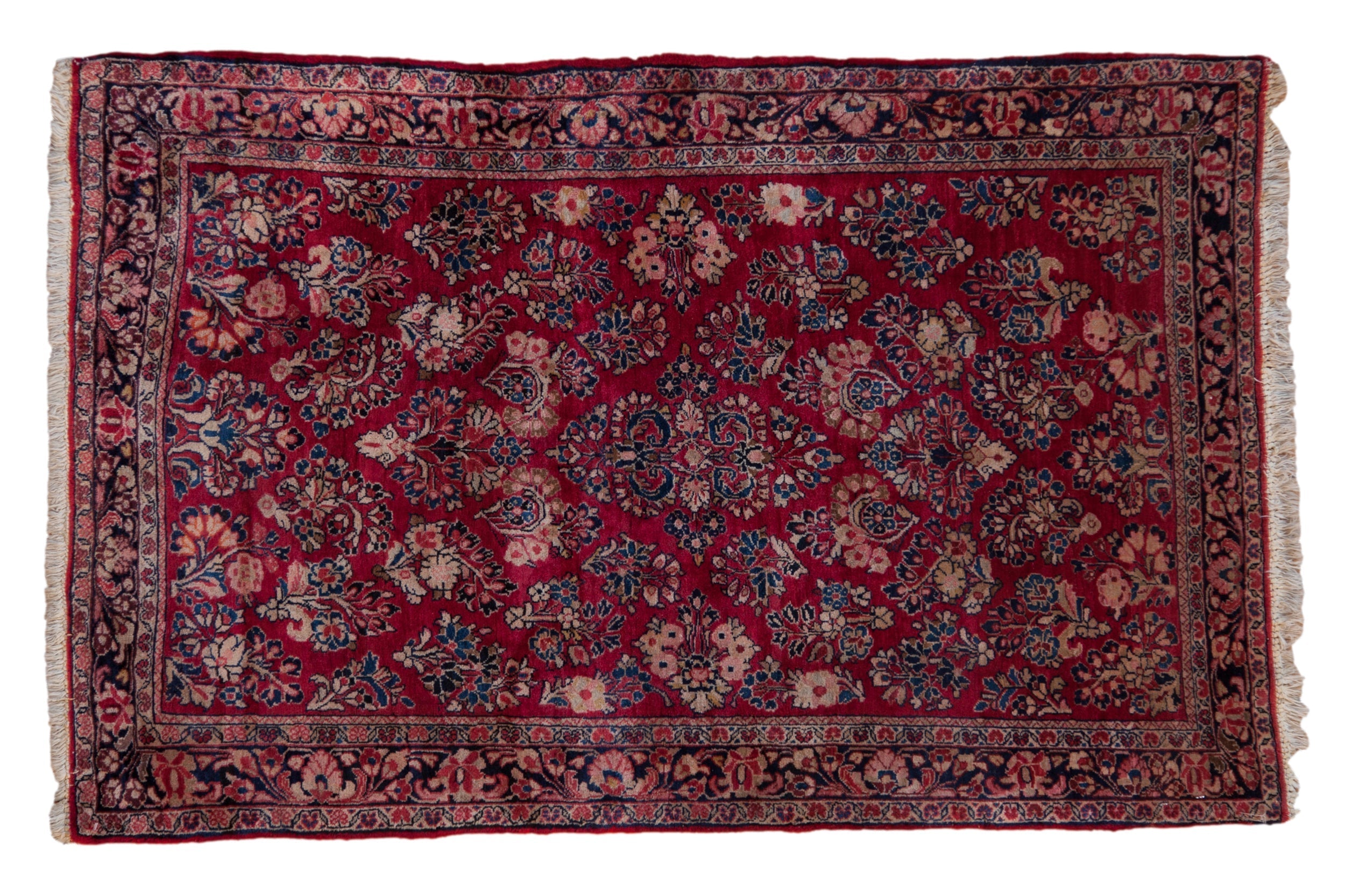 3.5x5 Vintage Fine German Sarouk Rug