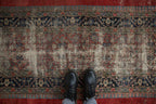 2.5x5.5 Antique Fine Fragment Serab Rug Runner