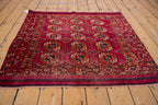 3.5x4 Vintage Turkmen Square Rug