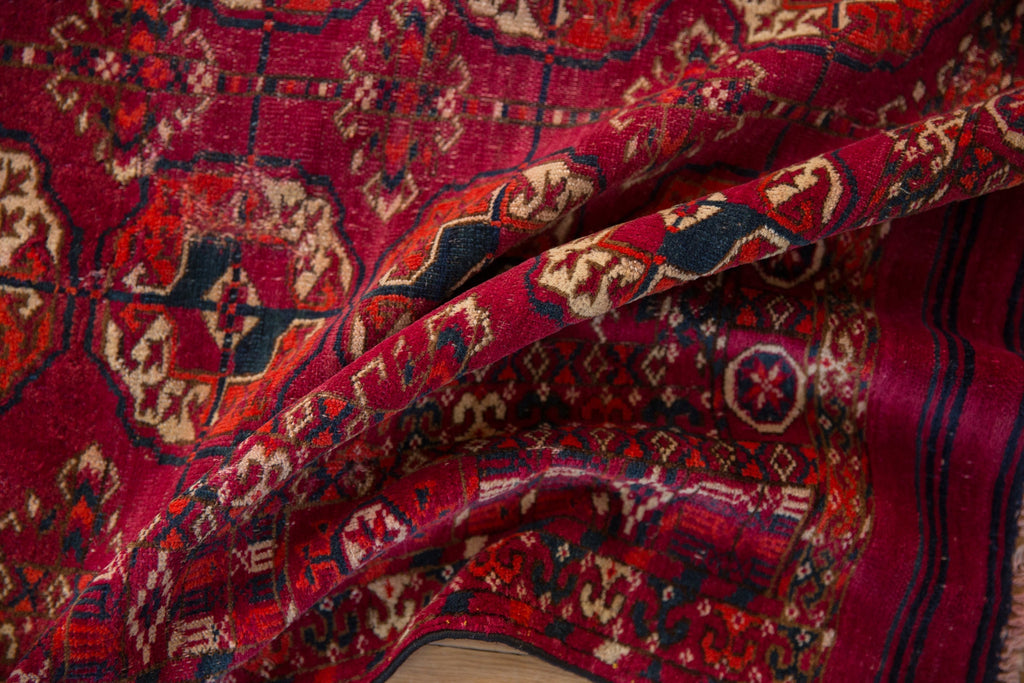 3.5x4 Vintage Turkmen Square Rug