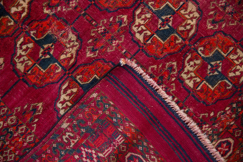3.5x4 Vintage Turkmen Square Rug