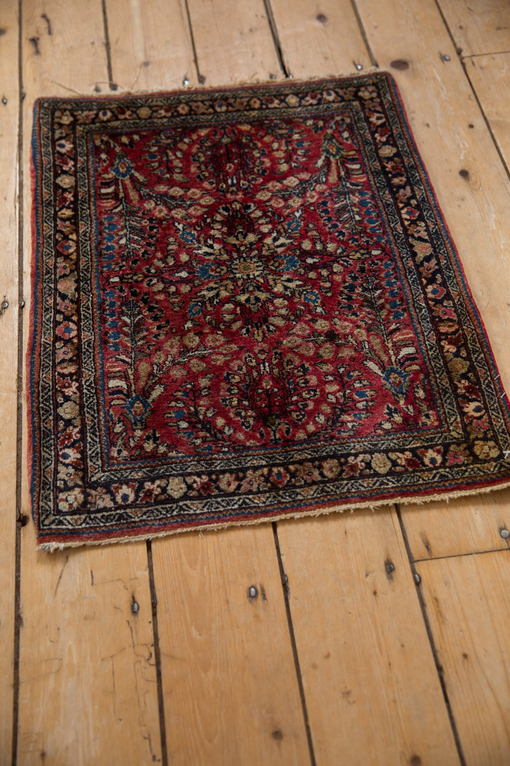 2x2.5 Vintage American Sarouk Square Rug Mat