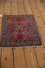 2x2.5 Vintage American Sarouk Square Rug Mat