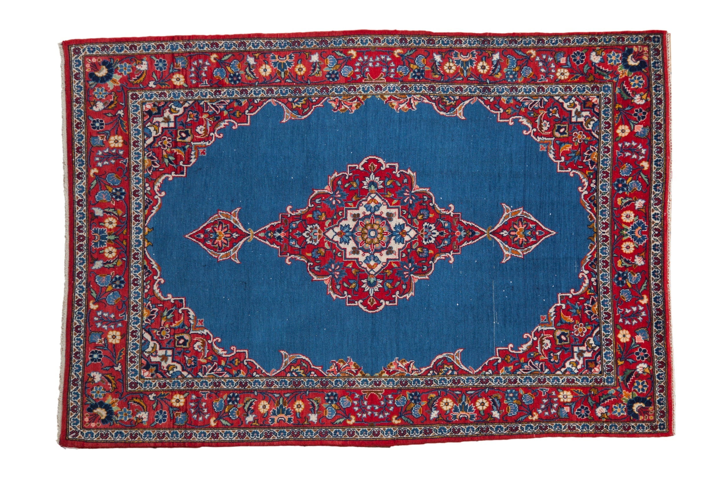 3.5x5.5 Vintage Fine Kashan Rug