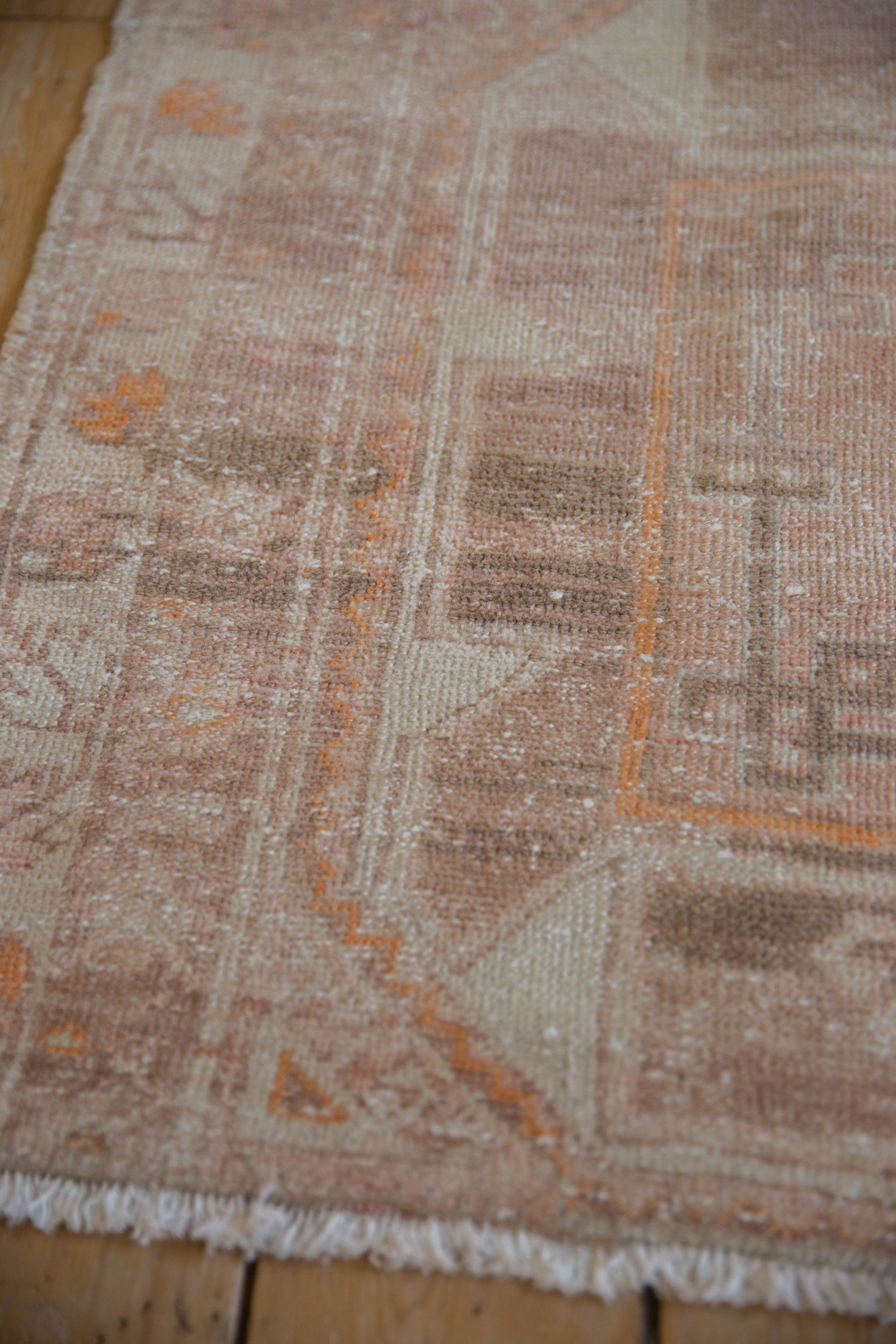3x6.5 Vintage Distressed Fragment Oushak Rug Runner