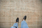 7x9.5 Vintage Distressed Oushak Carpet