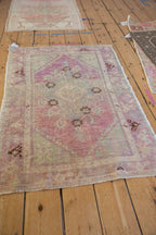 2.5x4 Vintage Distressed Oushak Rug