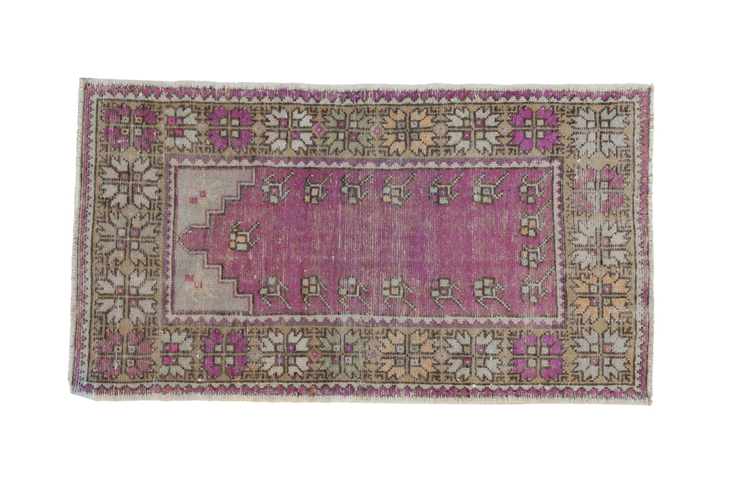 2x4 Vintage Distressed Oushak Rug Runner