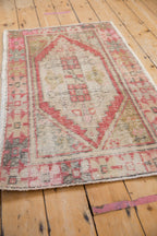 2.5x4 Vintage Distressed Oushak Rug