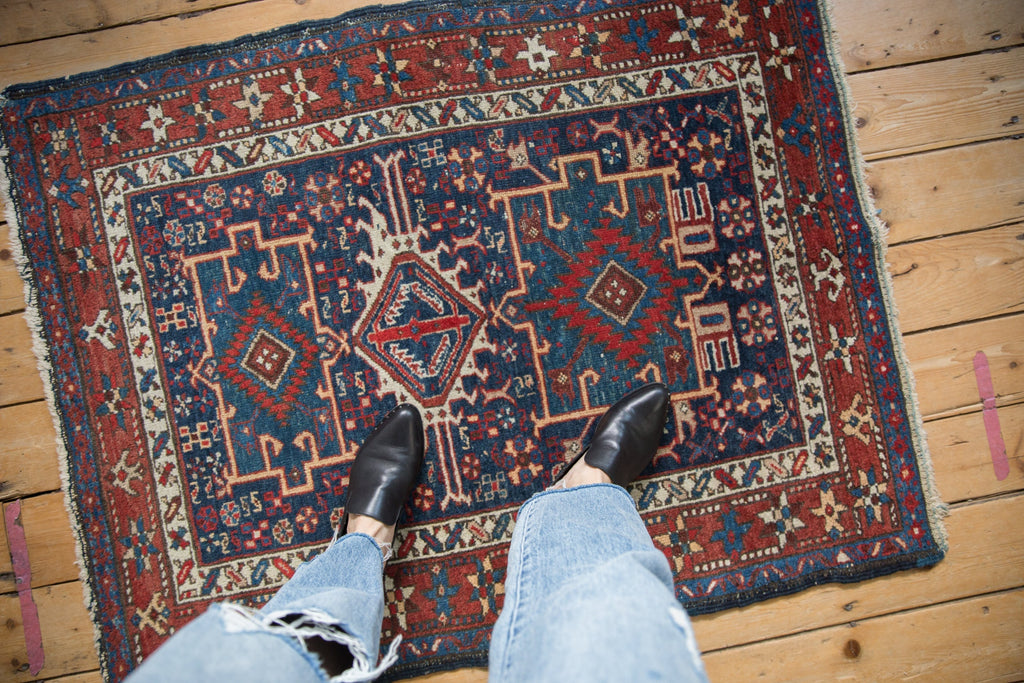 3.5x4.5 Vintage Karaja Square Rug