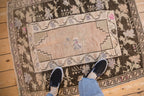 3x4 Vintage Distressed Oushak Square Rug