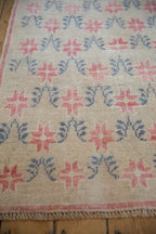 3x7.5 Vintage Distressed Oushak Rug Runner