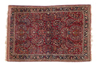 3.5x5 Vintage Sarouk Rug
