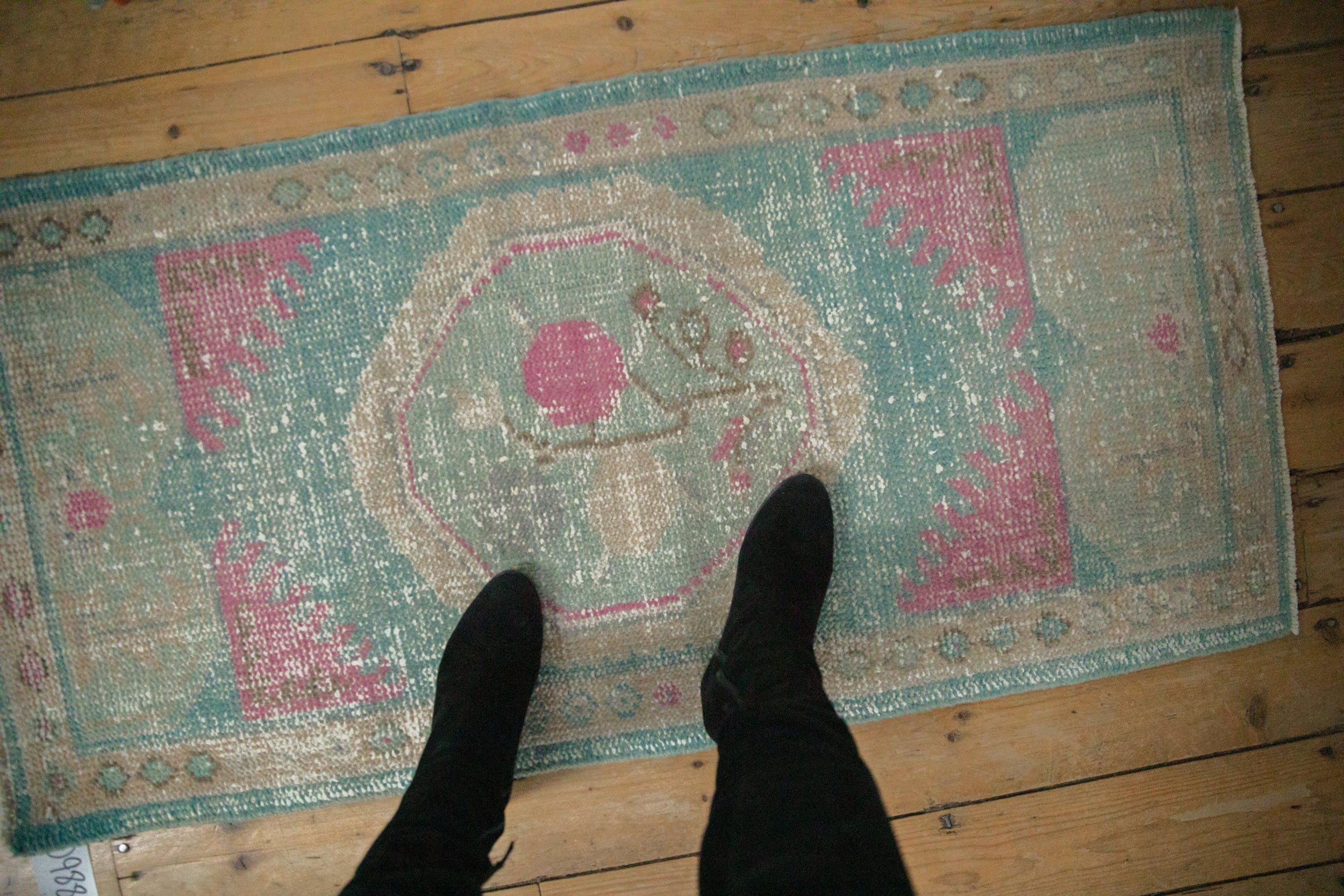 2x4.5 Vintage Distressed Oushak Rug Runner