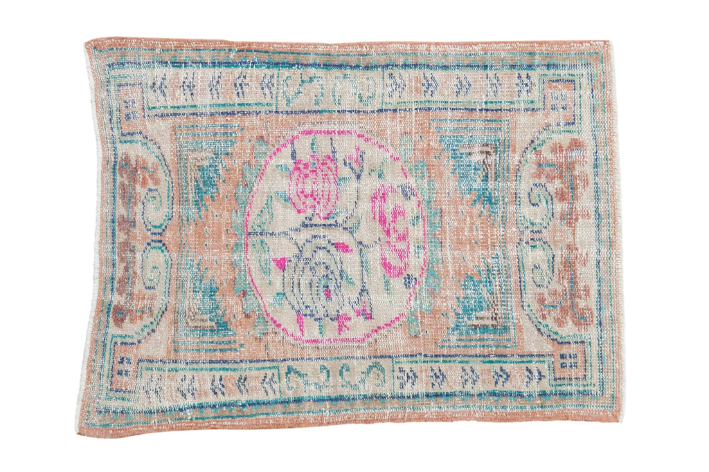 2.5x3.5 Vintage Distressed Oushak Rug