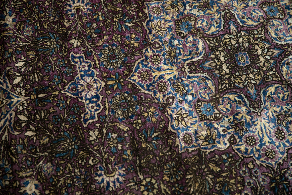 4x7 Antique Silk Kashan Rug