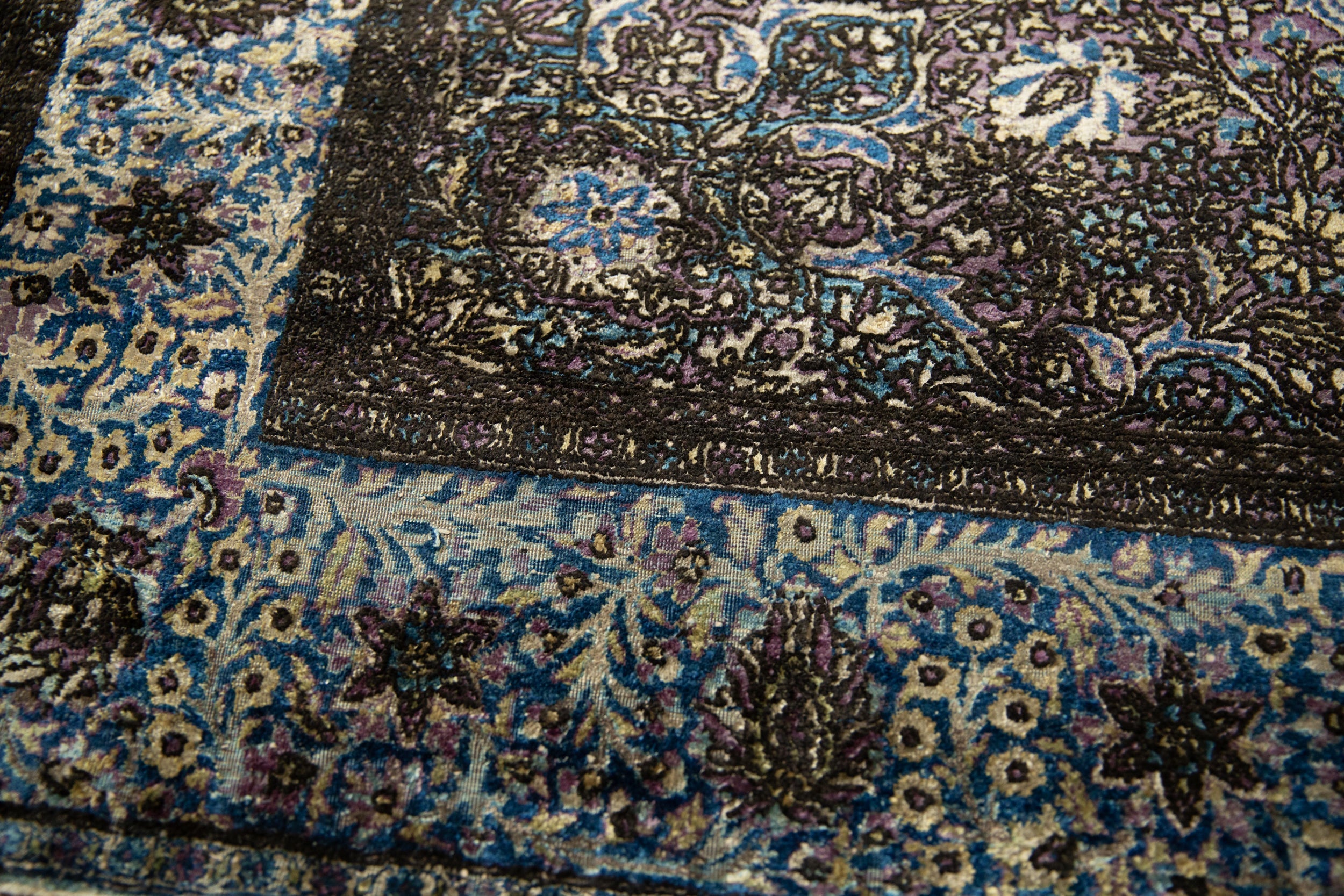 4x7 Antique Silk Kashan Rug