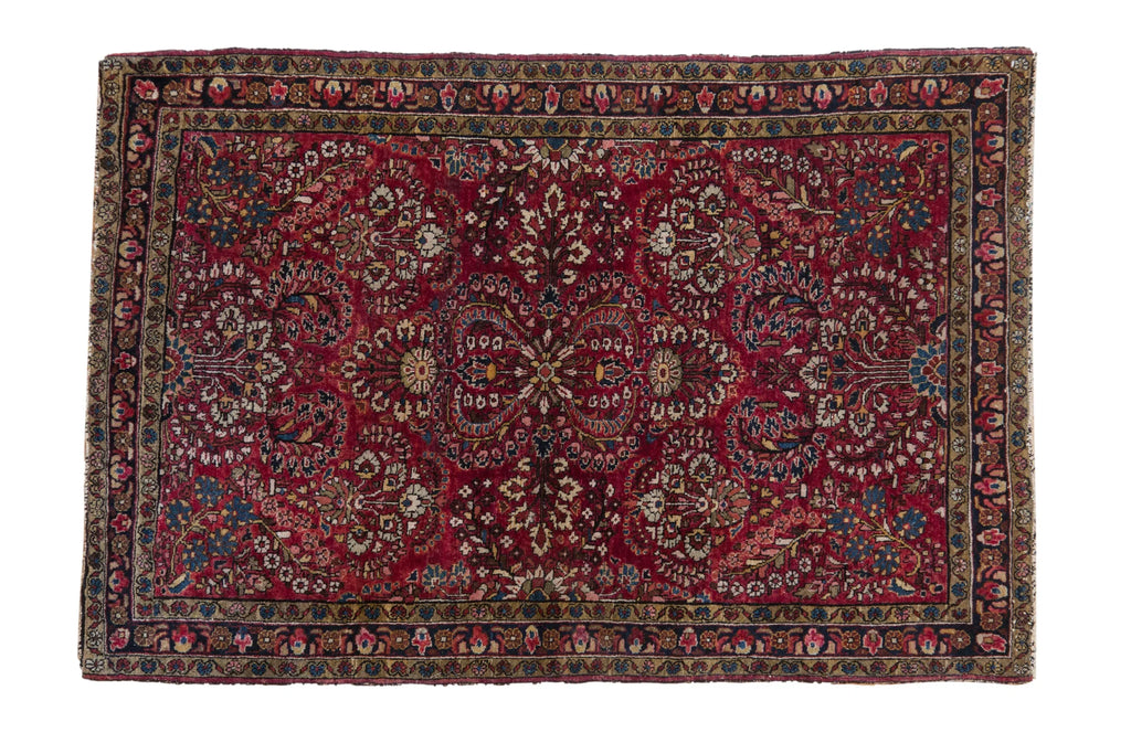 3x5 Antique German Sarouk Rug