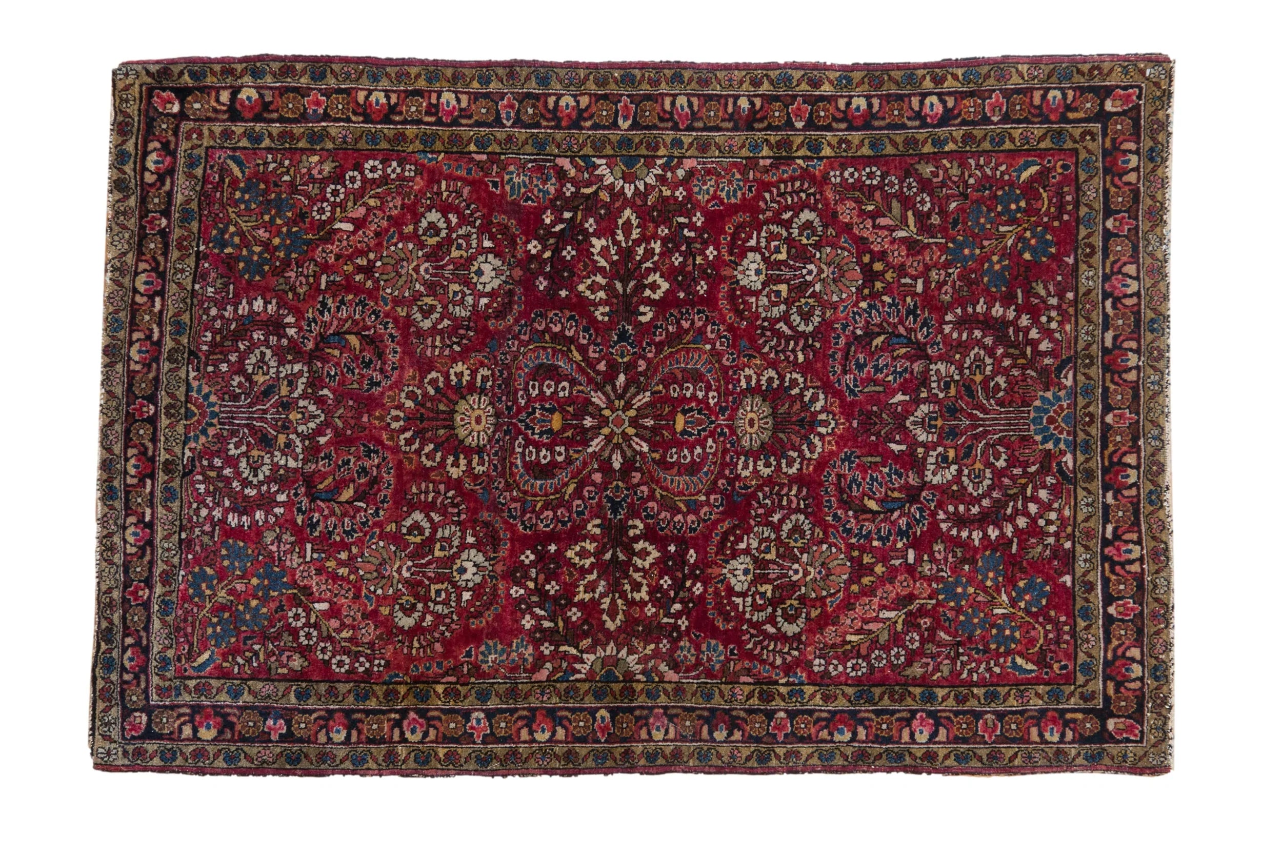 3x5 Antique German Sarouk Rug