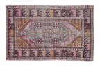 2.5x4 Vintage Distressed Oushak Rug