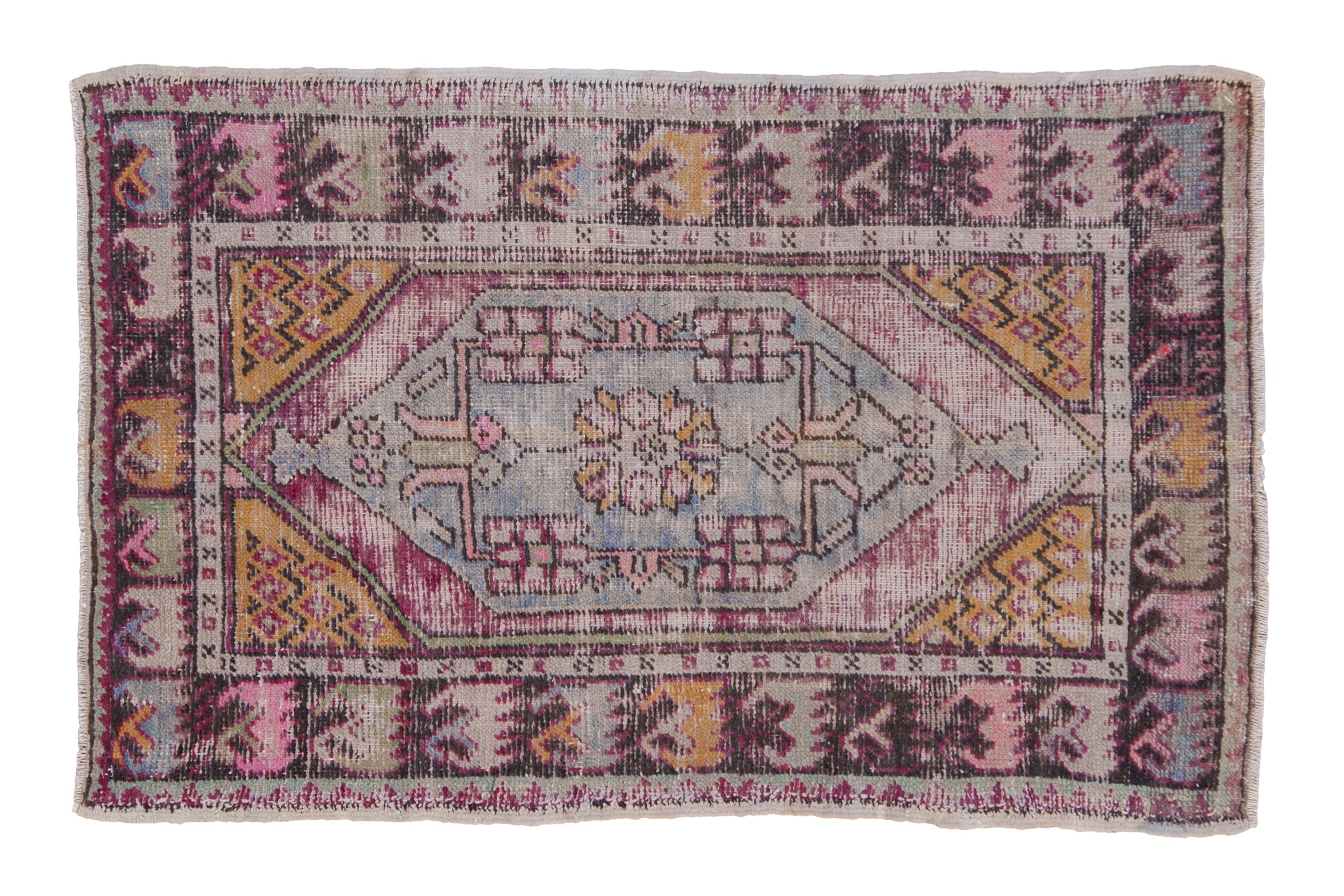 2.5x4 Vintage Distressed Oushak Rug