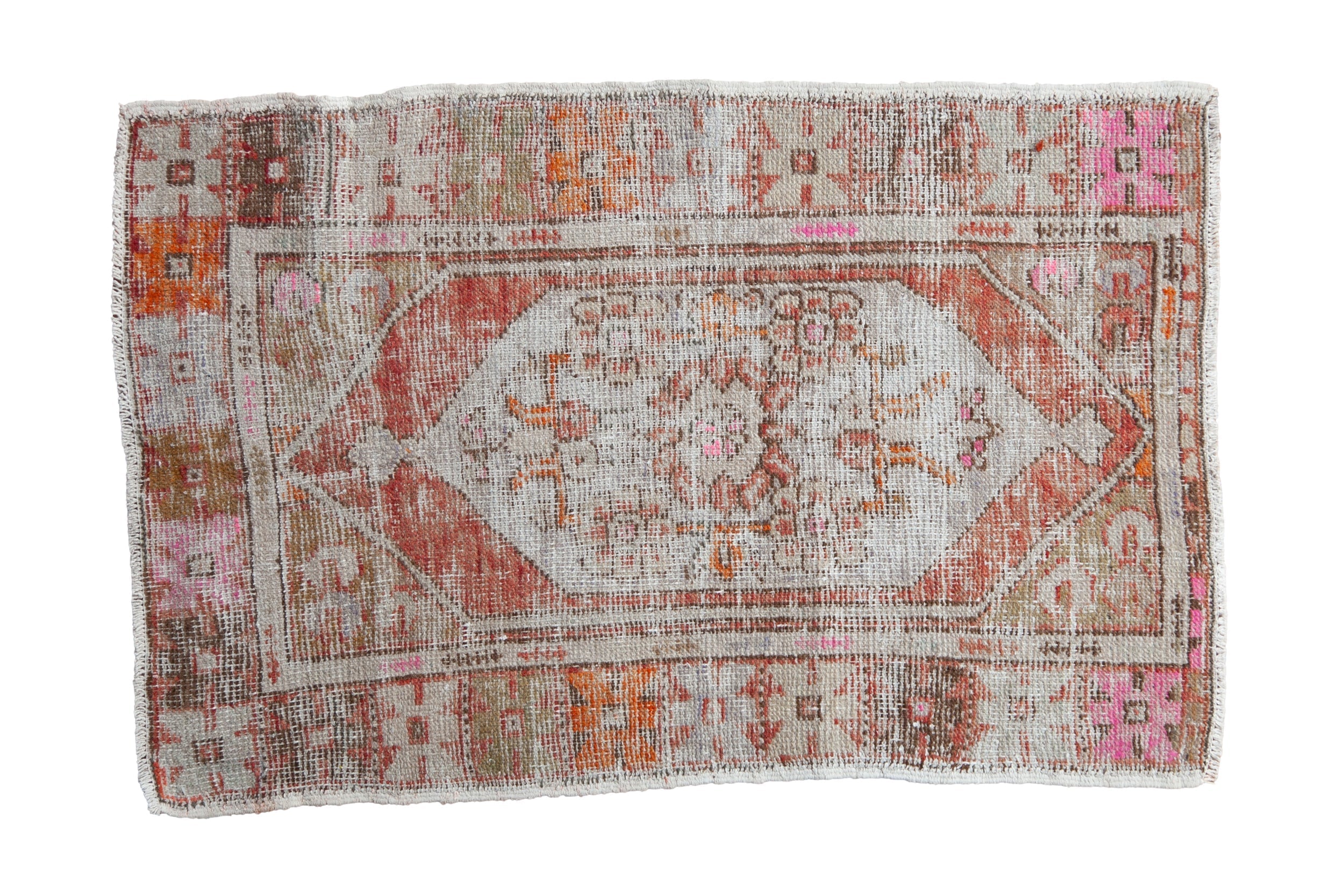2.5x4 Vintage Distressed Oushak Rug