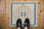 1.5x2 Vintage Distressed Oushak Square Rug Mat