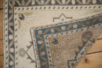 1.5x2 Vintage Distressed Oushak Square Rug Mat