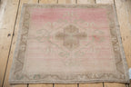 2x2.5 Vintage Distressed Oushak Square Rug Mat