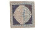 1.5x2 Vintage Distressed Oushak Square Rug Mat