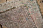 2x2 Vintage Distressed Oushak Square Rug Mat