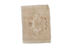1x1.5 Vintage Distressed Bag Face Oushak Square Rug Mat