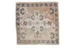 2x2.5 Vintage Distressed Oushak Square Rug Mat