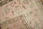 2x2 Vintage Distressed Oushak Square Rug Mat