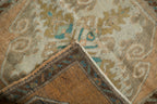 2.5x2.5 Vintage Distressed Oushak Square Rug Mat