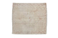 2.5x2.5 Vintage Distressed Oushak Square Rug Mat