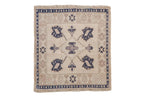 1.5x2 Vintage Distressed Oushak Square Rug Mat