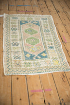 2.5x4 Vintage Distressed Oushak Rug