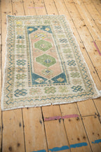 2.5x4 Vintage Distressed Oushak Rug